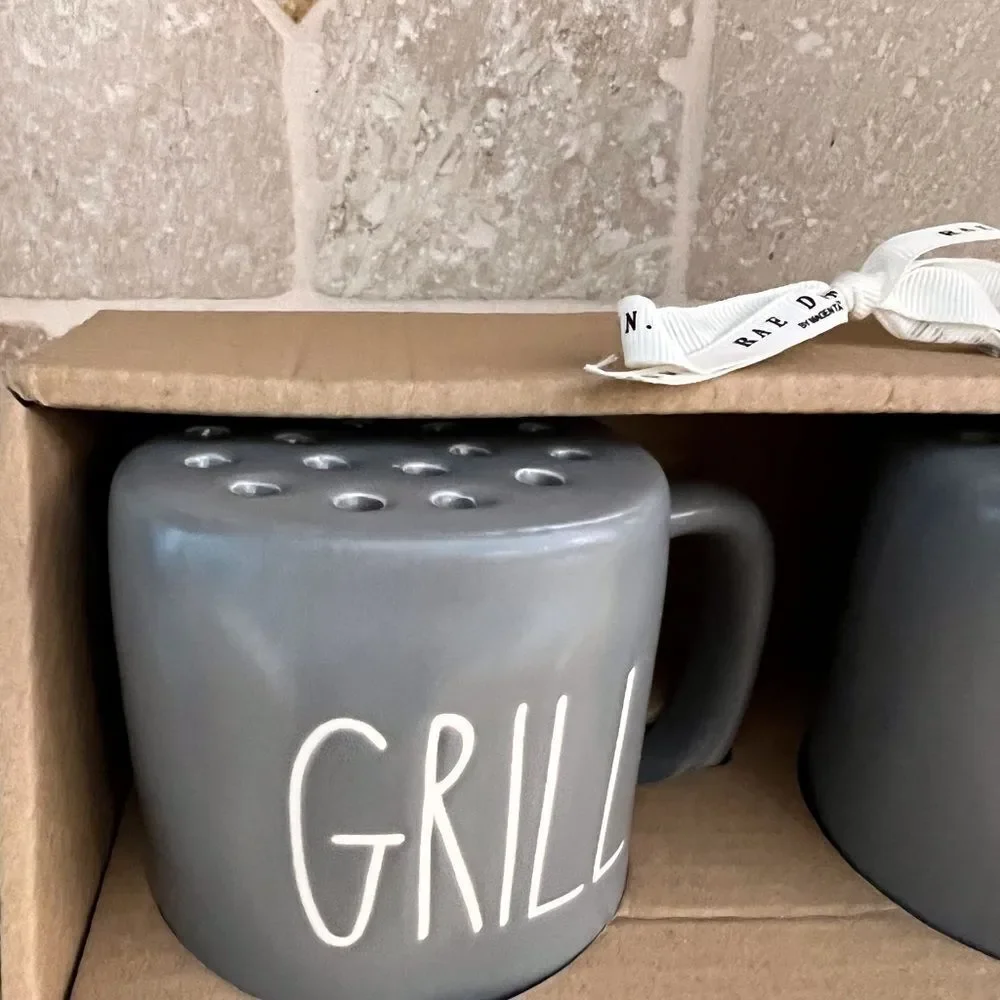 Rae Dunn Grill and BBQ Artisan Collection Set of‎ Two Shakers.